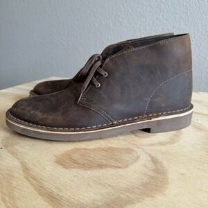 Clark's Men's Size 10.5 Bushacre 2 Chukka Brown Lace Up Boot